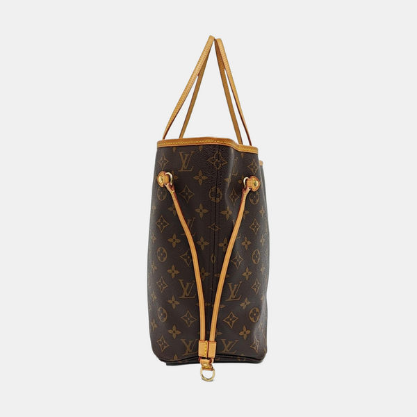 NEVERFULL MM Monogram Coated Canvas Brown