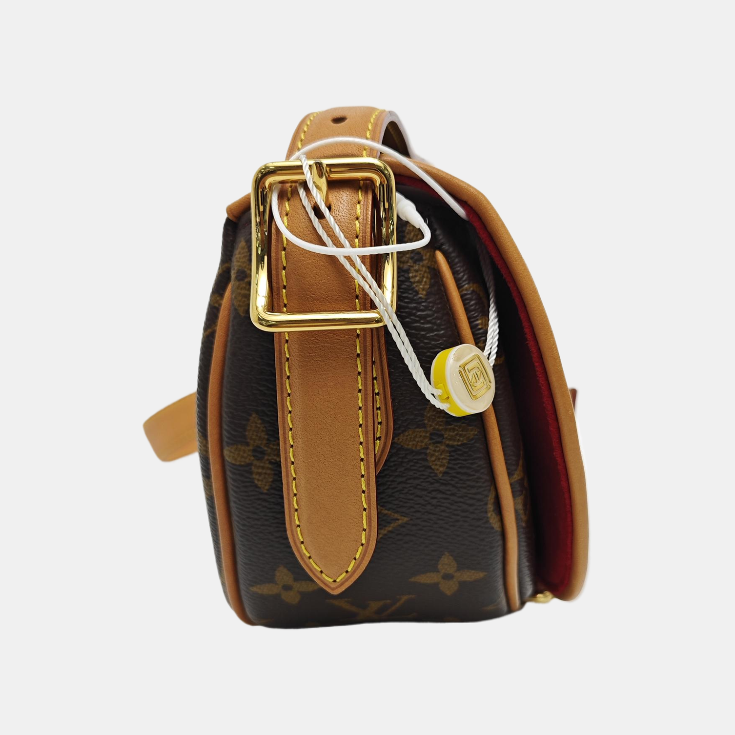 TAMBOURINE Monogram Coated Canvas Brown