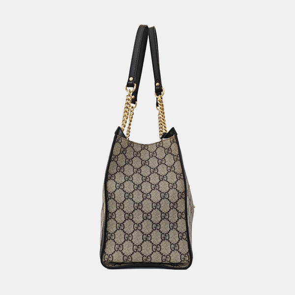 Padlock Medium Monogram Coated Canvas Beige
