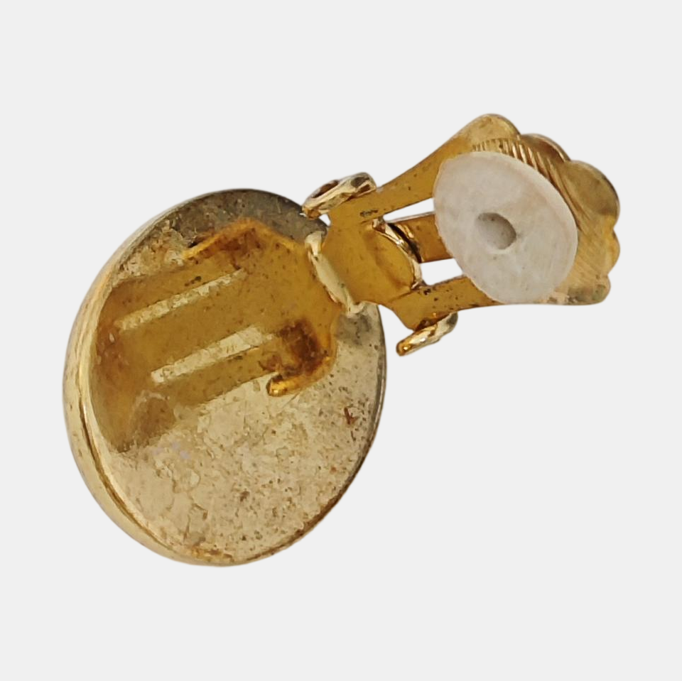 Metal White Clip On Earrings