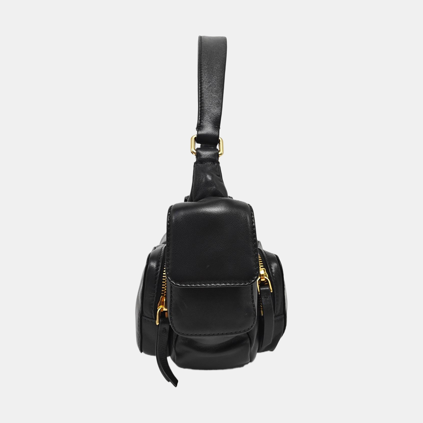 Lambskin Shoulder Bag Black