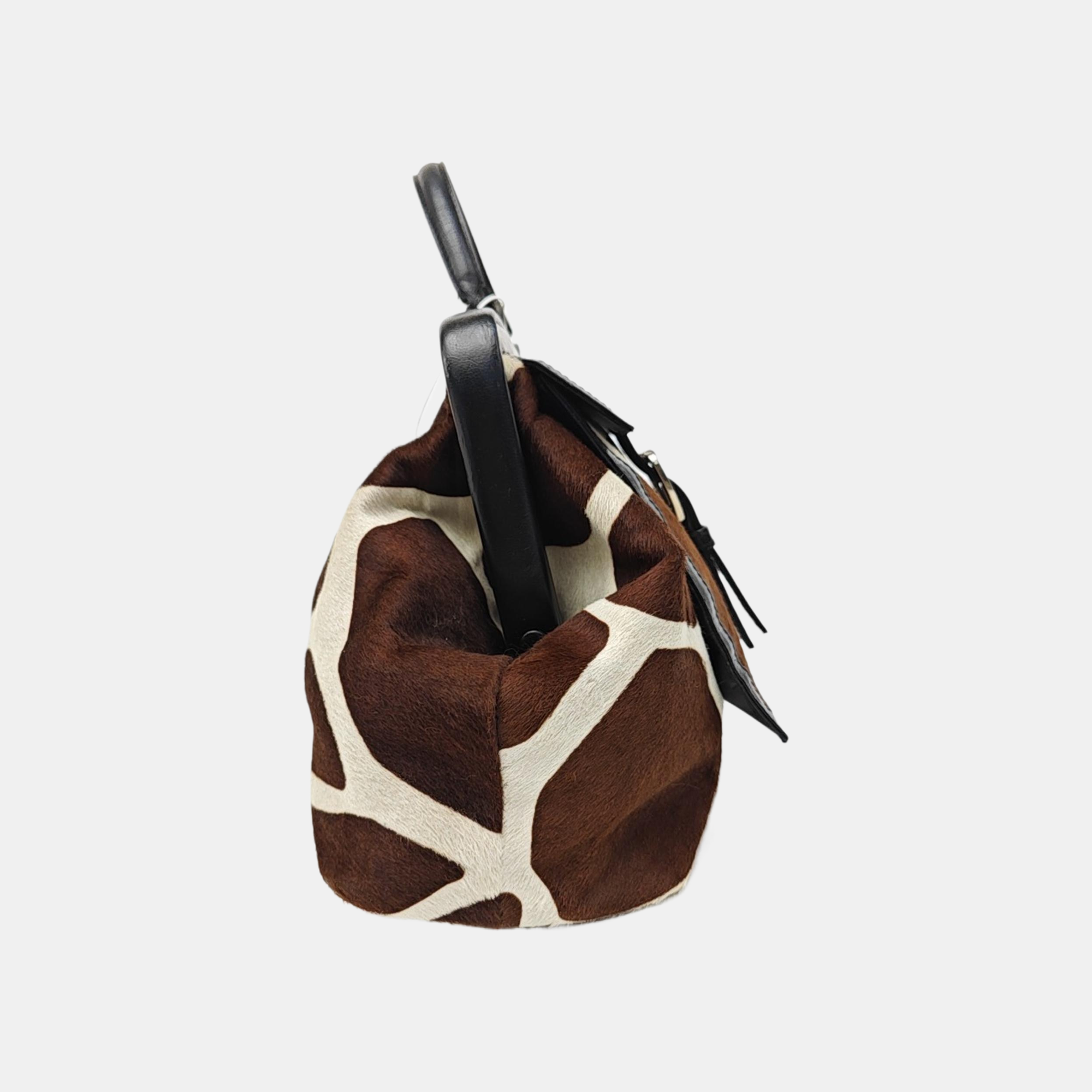 Horsehair Top Handle Bag Brown