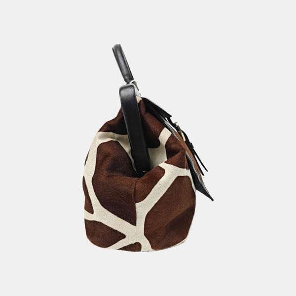 Horsehair Top Handle Bag Brown