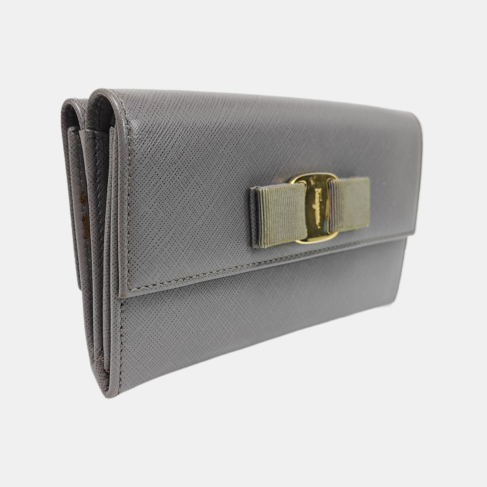 Ginny Calfskin Gray Wallet