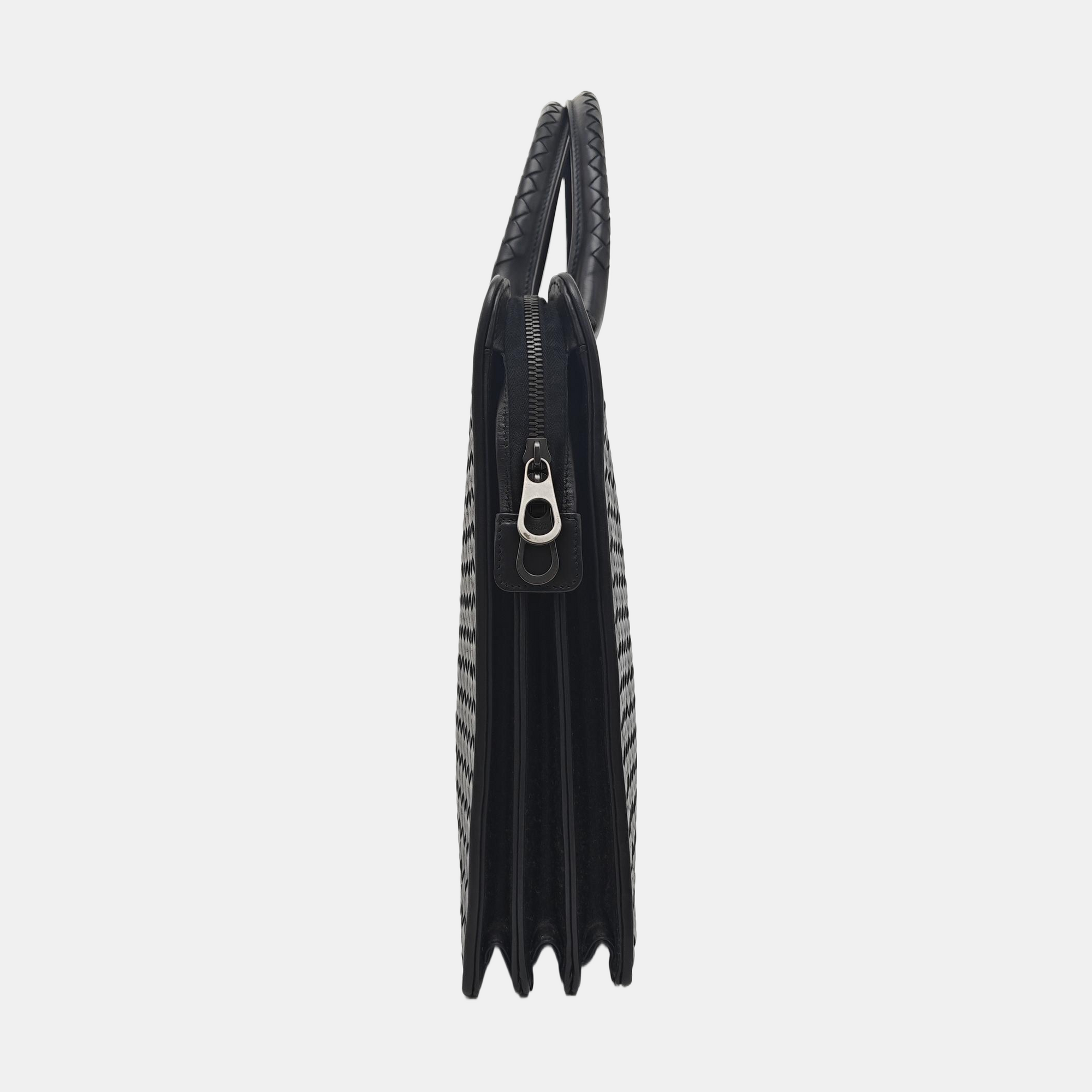 Calfskin Top Handle Bag Black