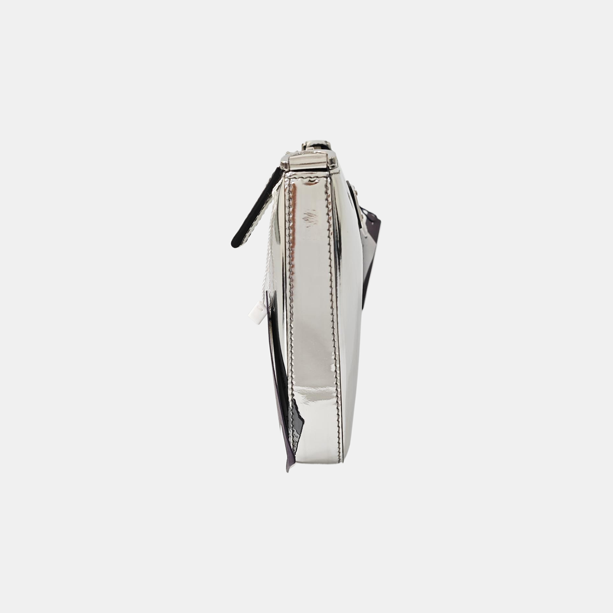 Patent Leather Shoulder Bag Silver