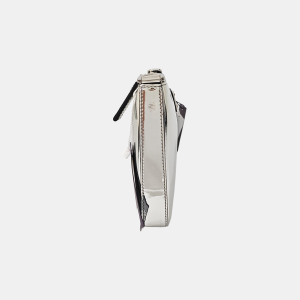 Patent Leather Shoulder Bag Silver