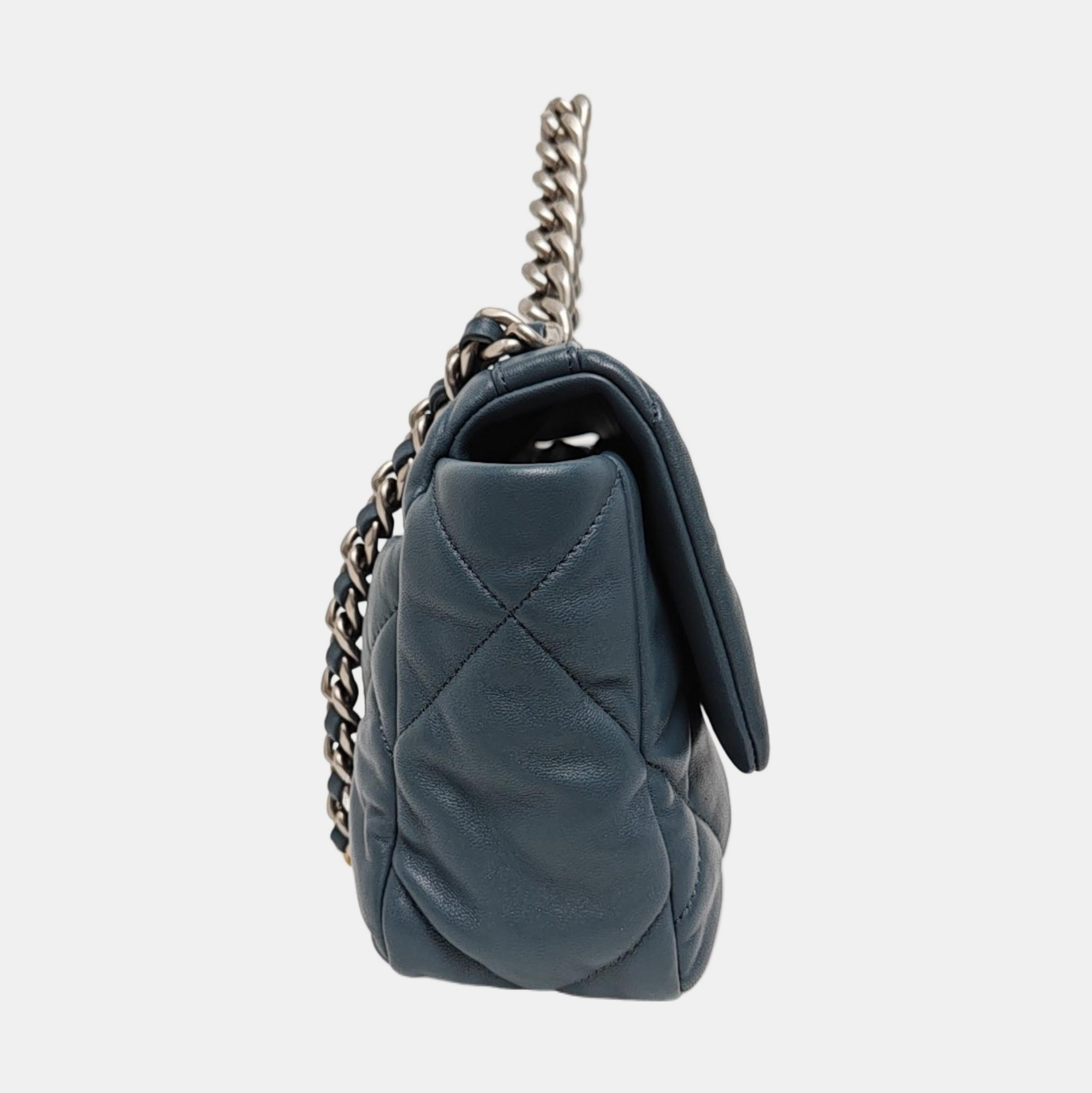 CHANEL 19 Small Quilted Lambskin Blue