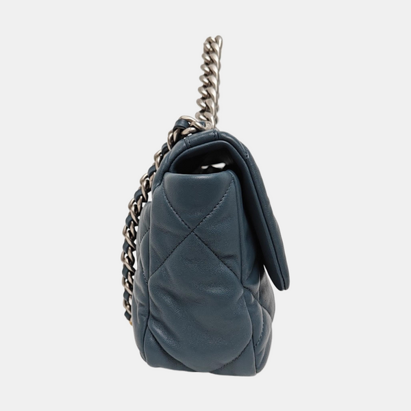 CHANEL 19 Small Quilted Lambskin Blue