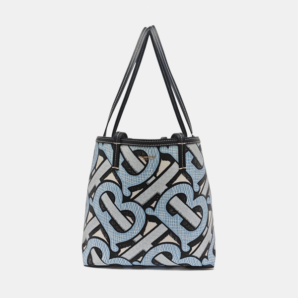 Beach Tote Coated Canvas Blue