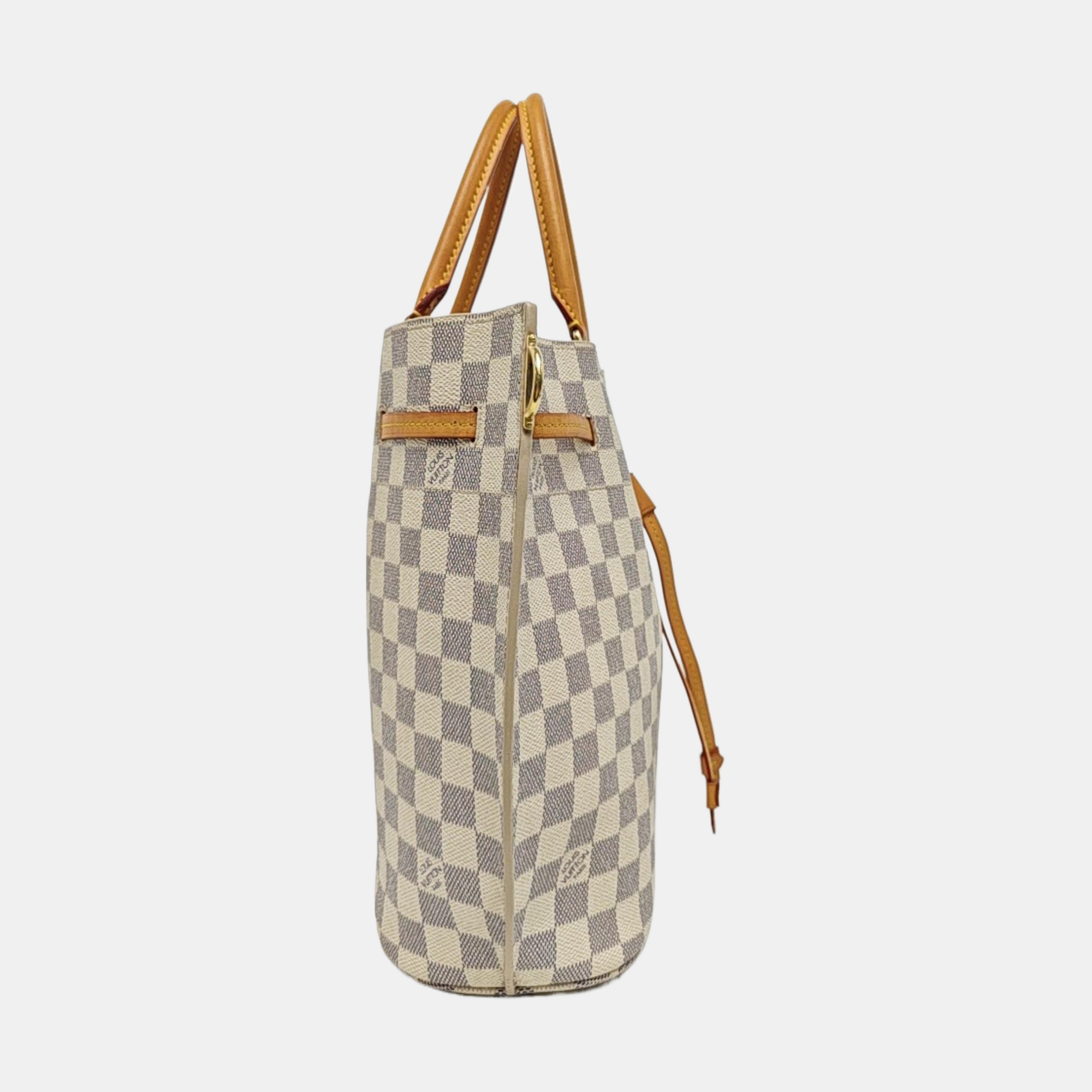 GIROLATA GM Damier Azur Coated Canvas White