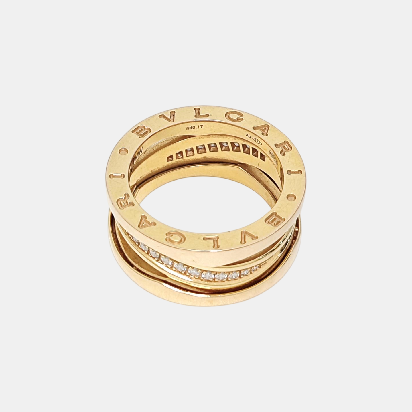 B.ZERO1 18k Rose Gold Ring EU 52