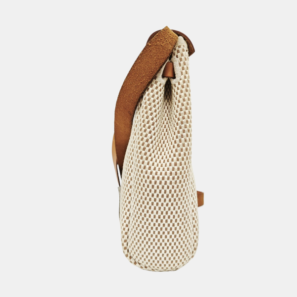 Authenticated pre-owned  Herbag Canvas White - Shoulder Bag at Looply