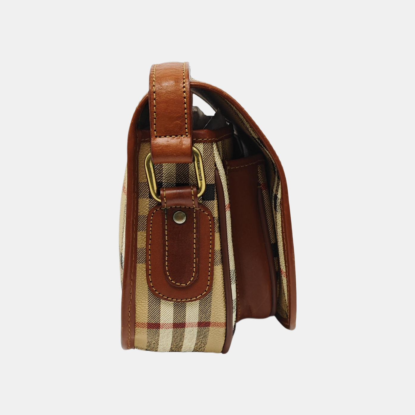 Coated Canvas Shoulder Bag Beige