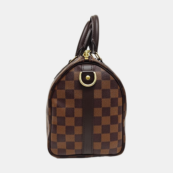 SPEEDY 25 Damier Ebene Coated Canvas Brown