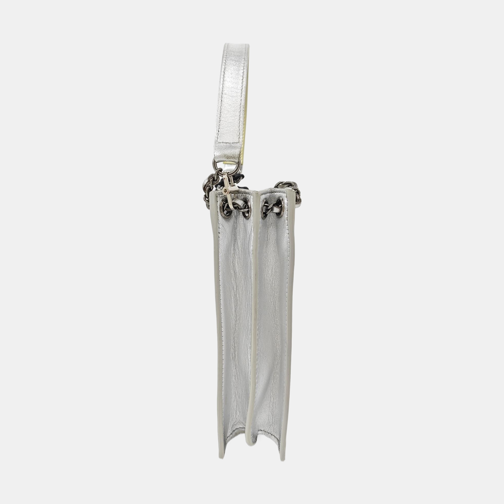 Calfskin Shoulder Bag Silver