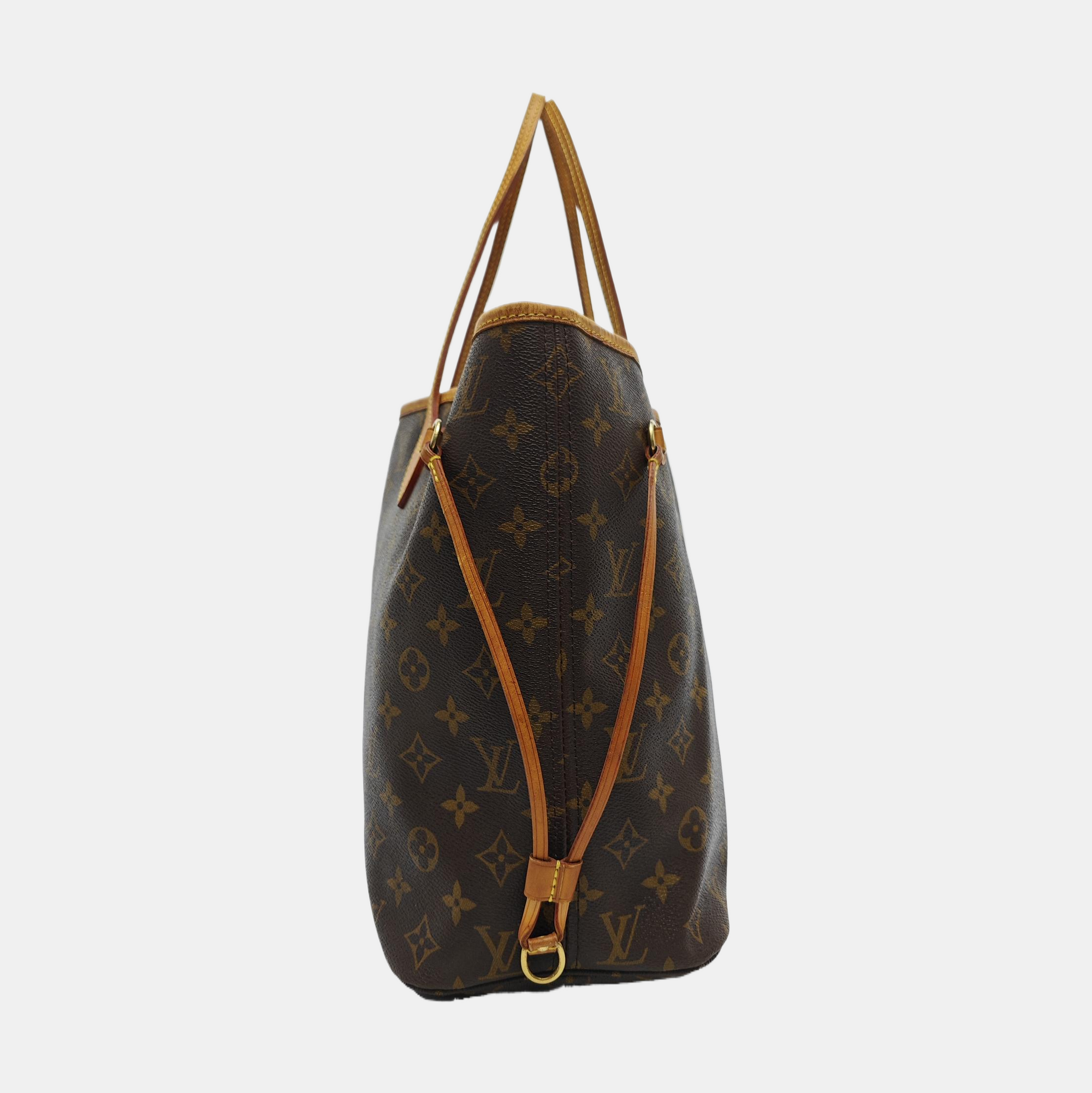 NEVERFULL MM Monogram Coated Canvas Brown