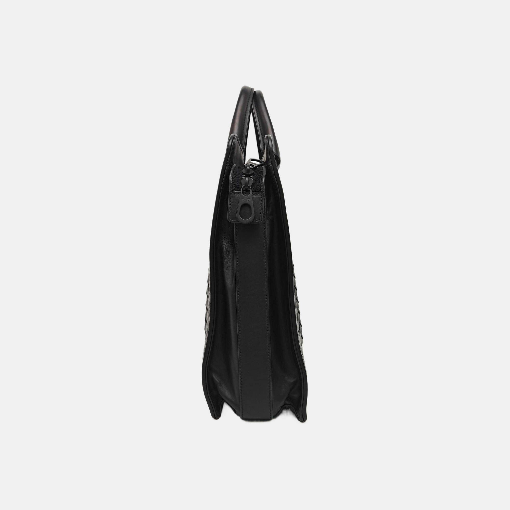 Calfskin Top Handle Bag Black