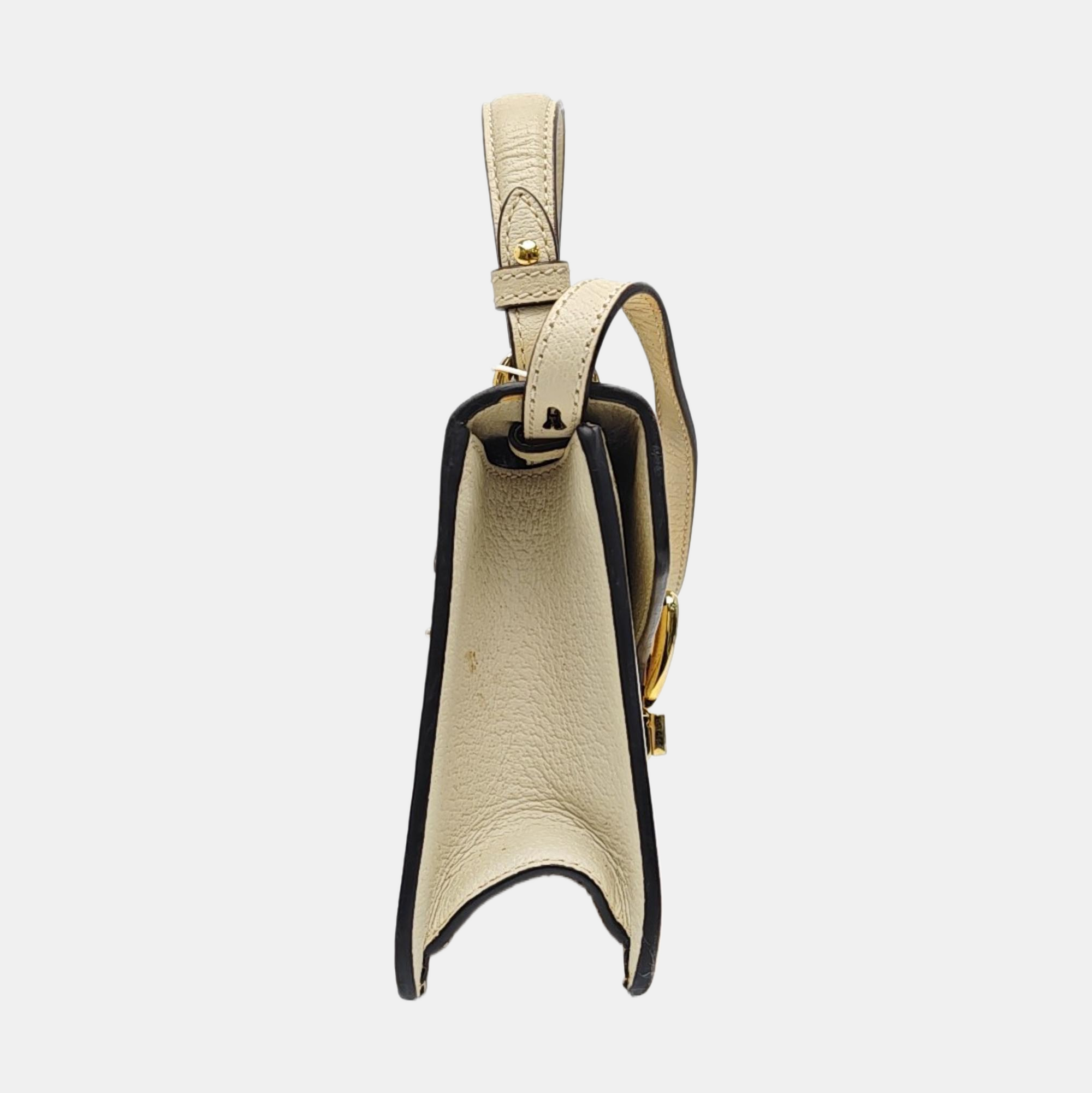Sylvie Mini Calfskin White