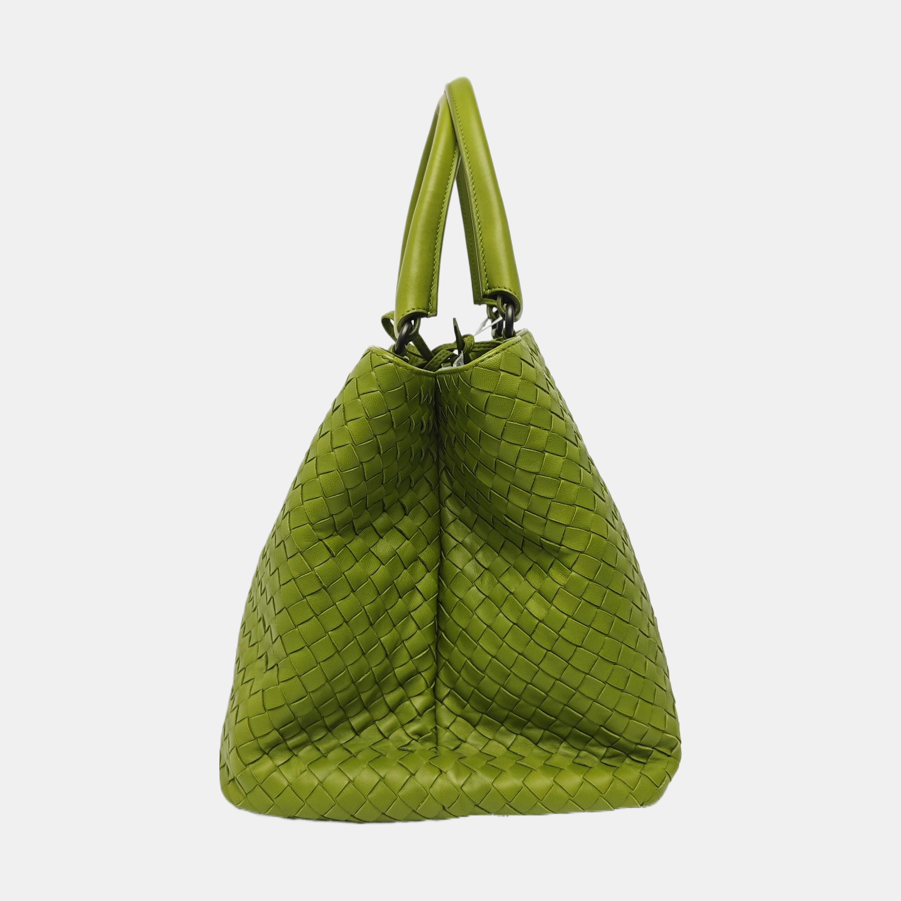 Lambskin Top Handle Bag Green