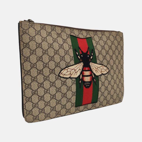 GG Supreme Monogram Coated Canvas Brown