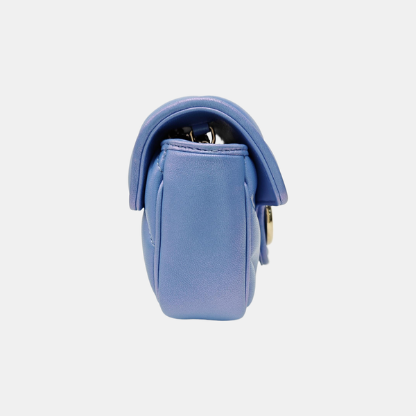 GG Marmont Super Mini Lambskin Blue