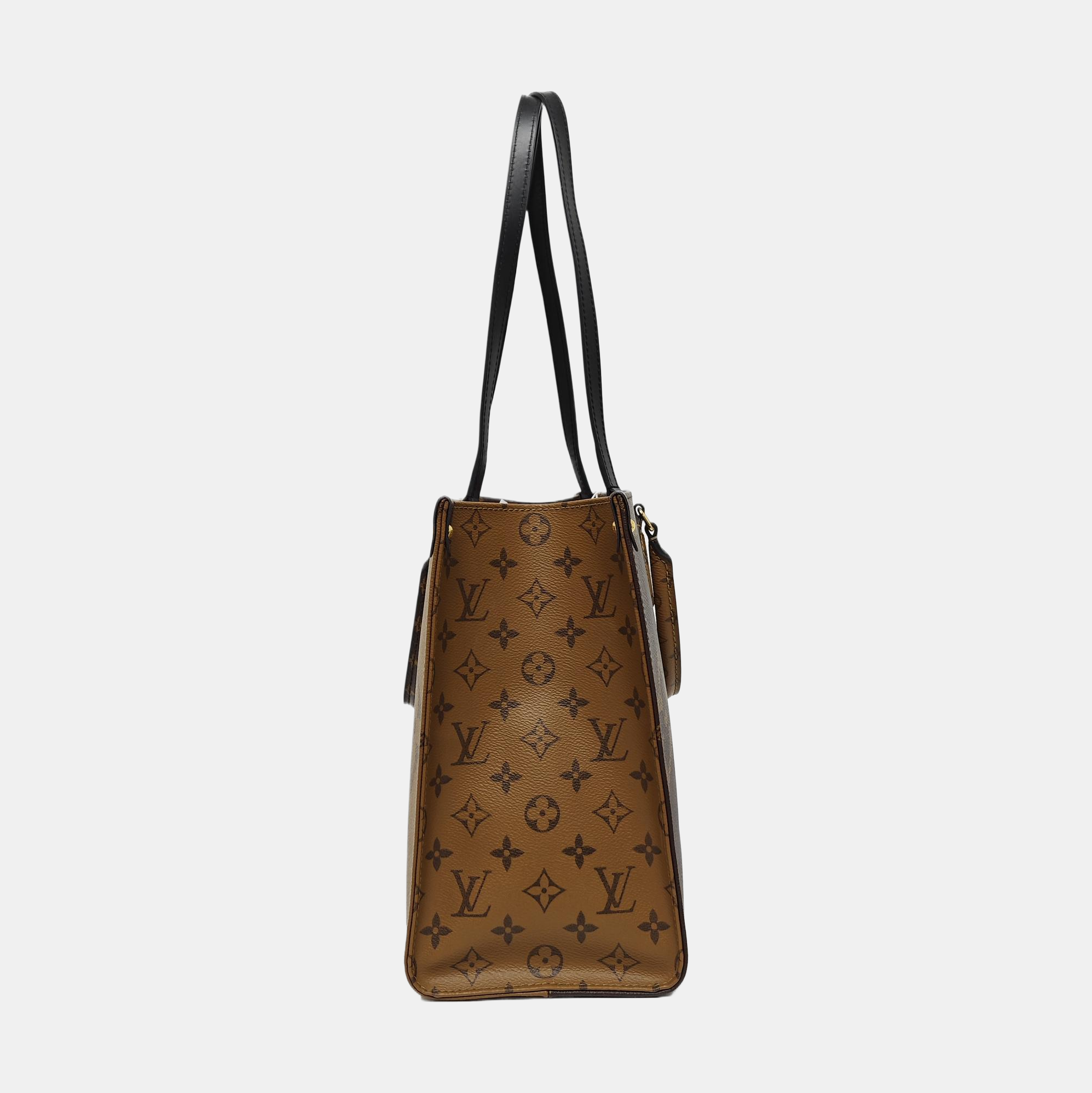 ONTHEGO MM Monogram Coated Canvas Brown