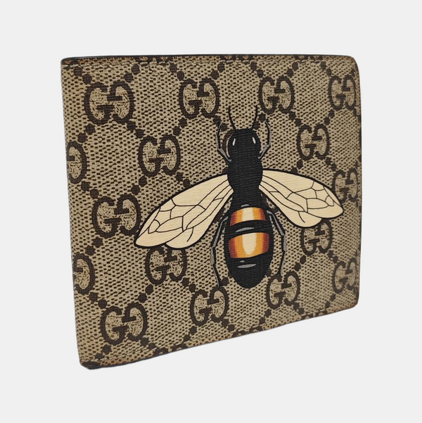 GG Supreme Monogram Coated Canvas Brown Wallet