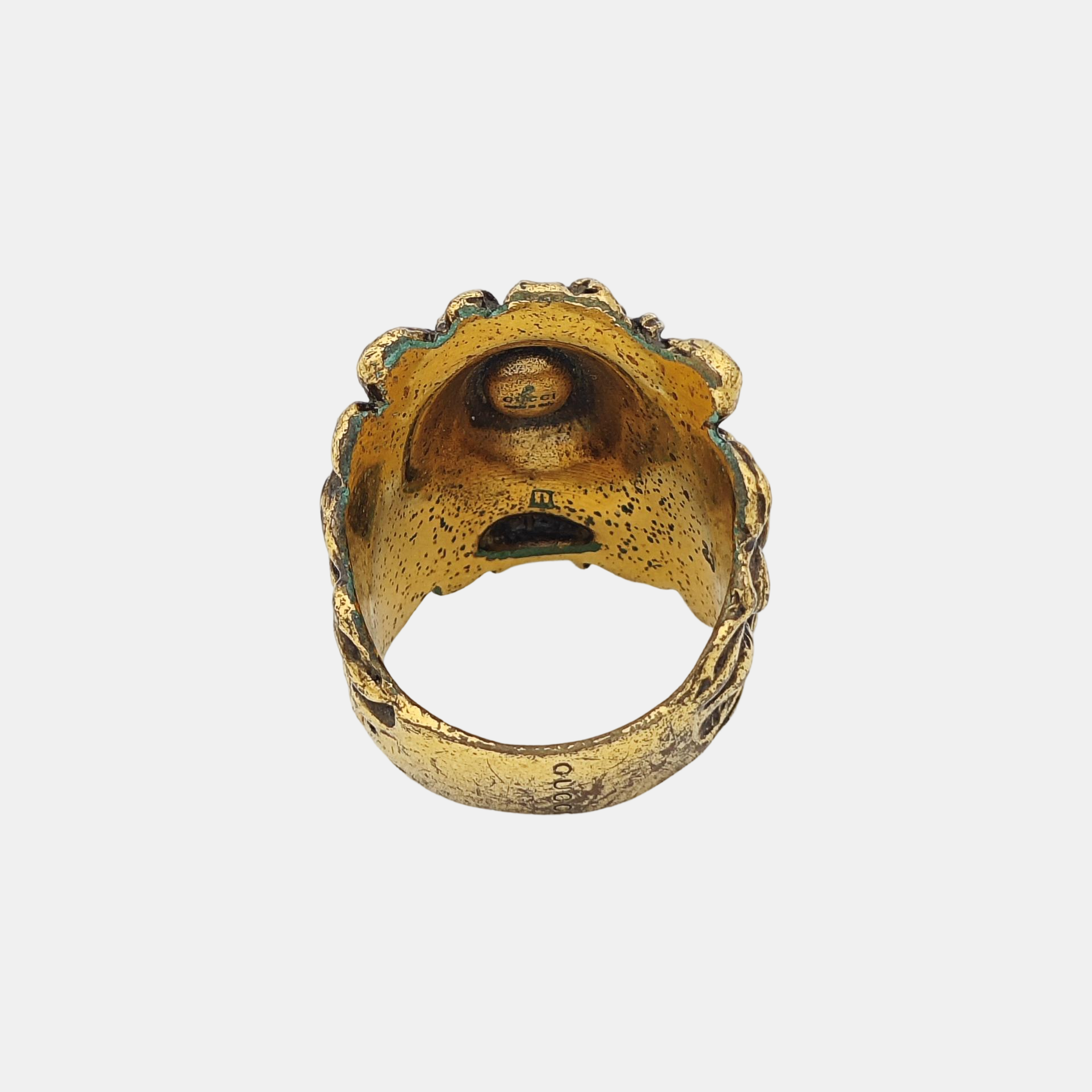 Lion Head Metal Gold Ring EU 62