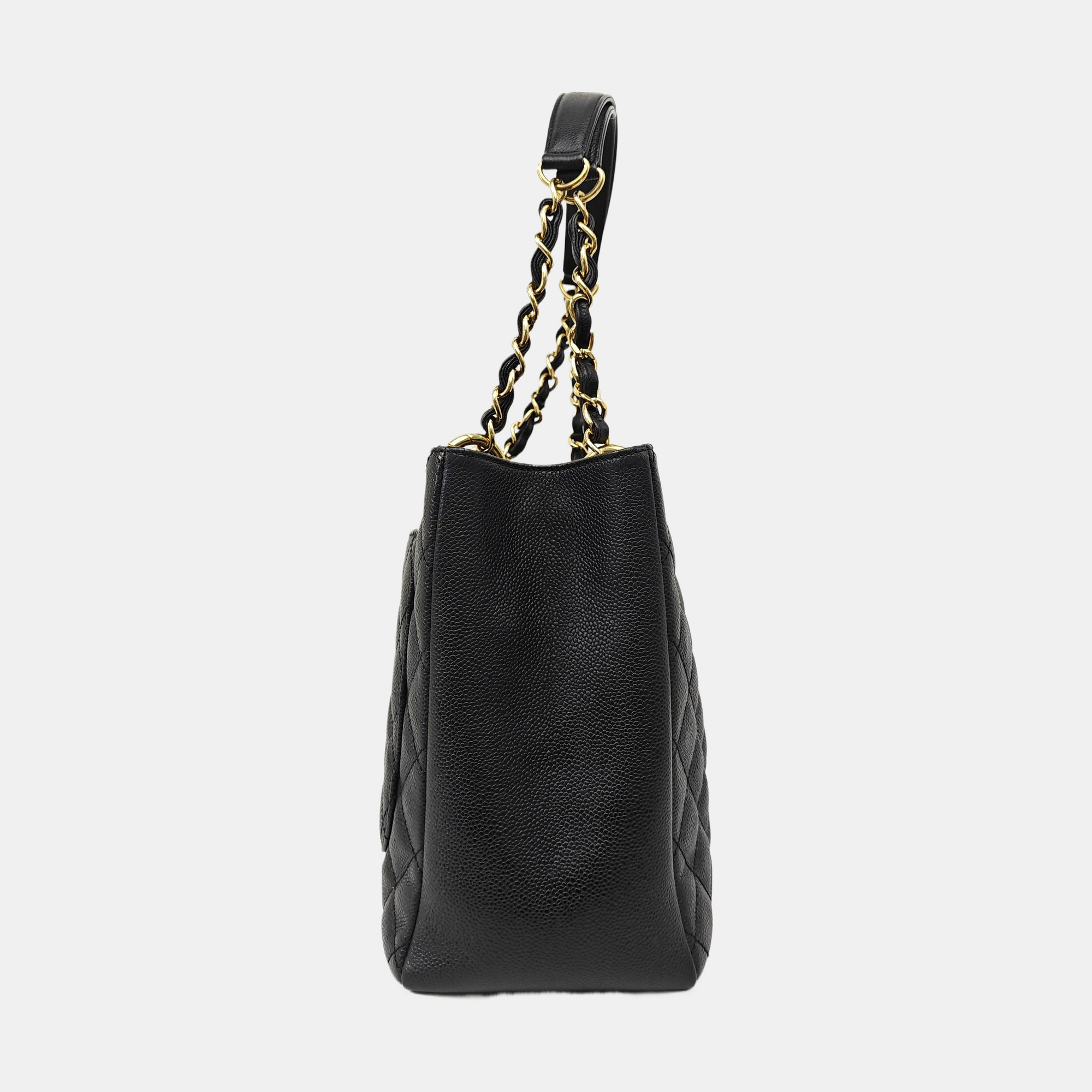 CHANEL PETITE Quilted Grained Calfskin Black