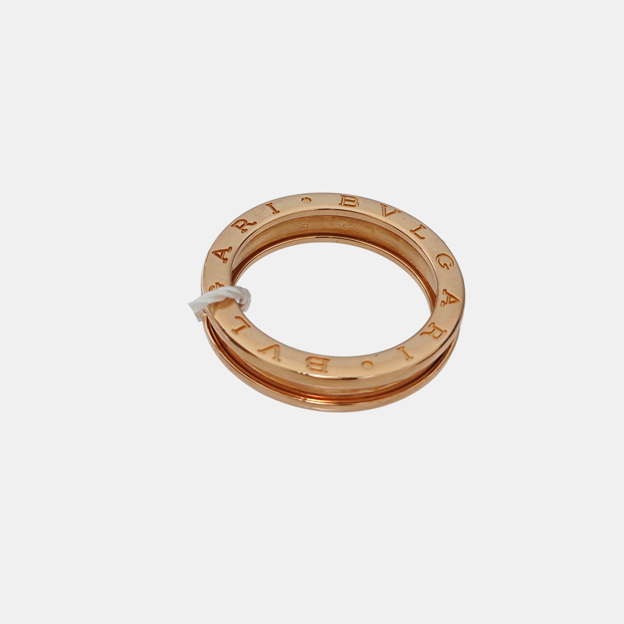 B.ZERO1 18k Rose Gold Ring EU 61