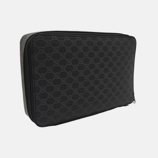 Monogram Coated Canvas Clutch Black