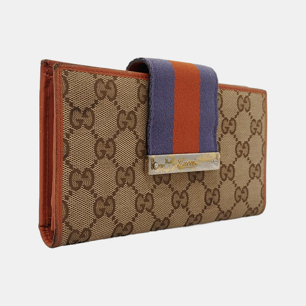 Monogram Fabric Wallet Brown
