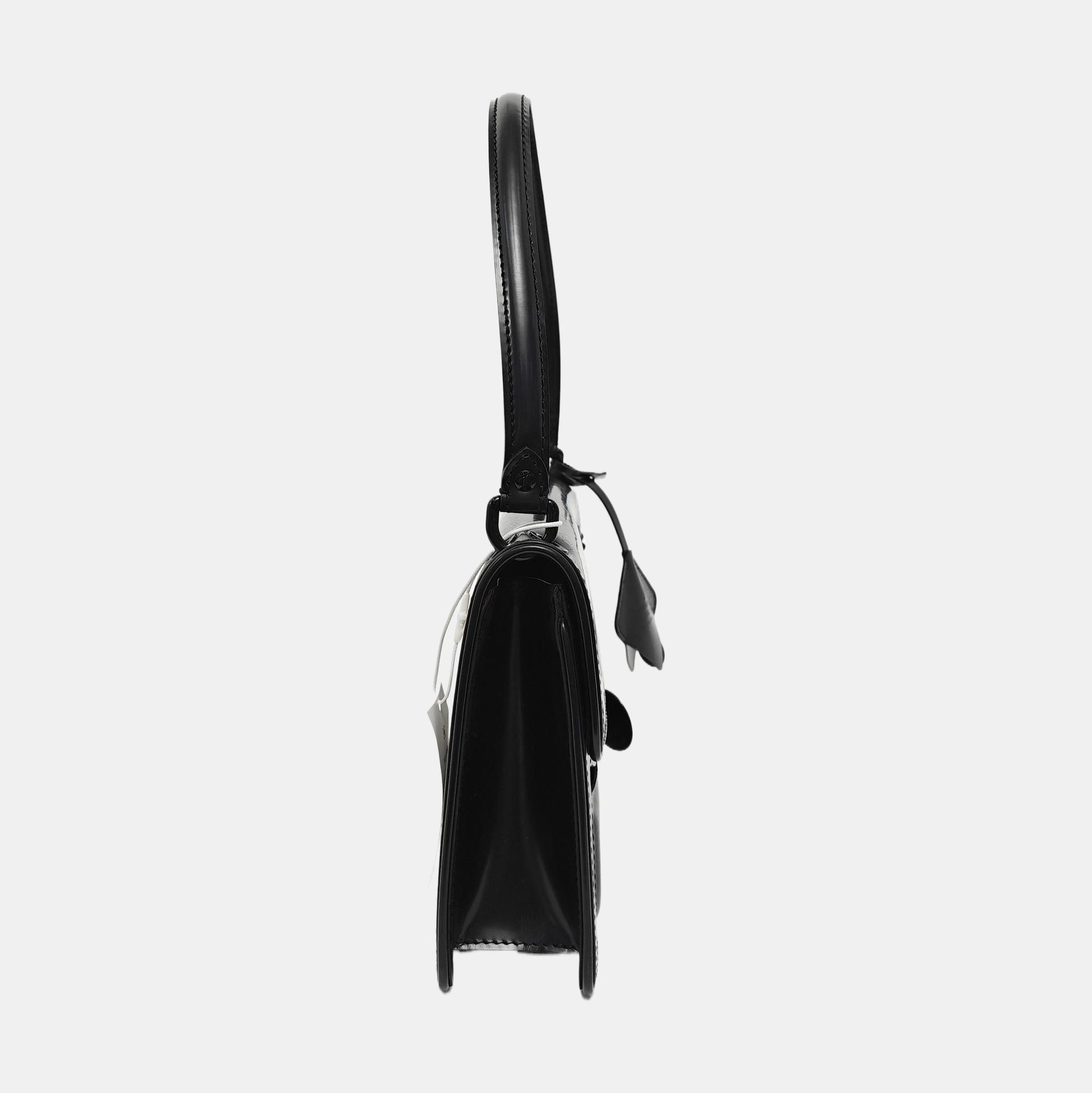 Calfskin Top Handle Bag Black