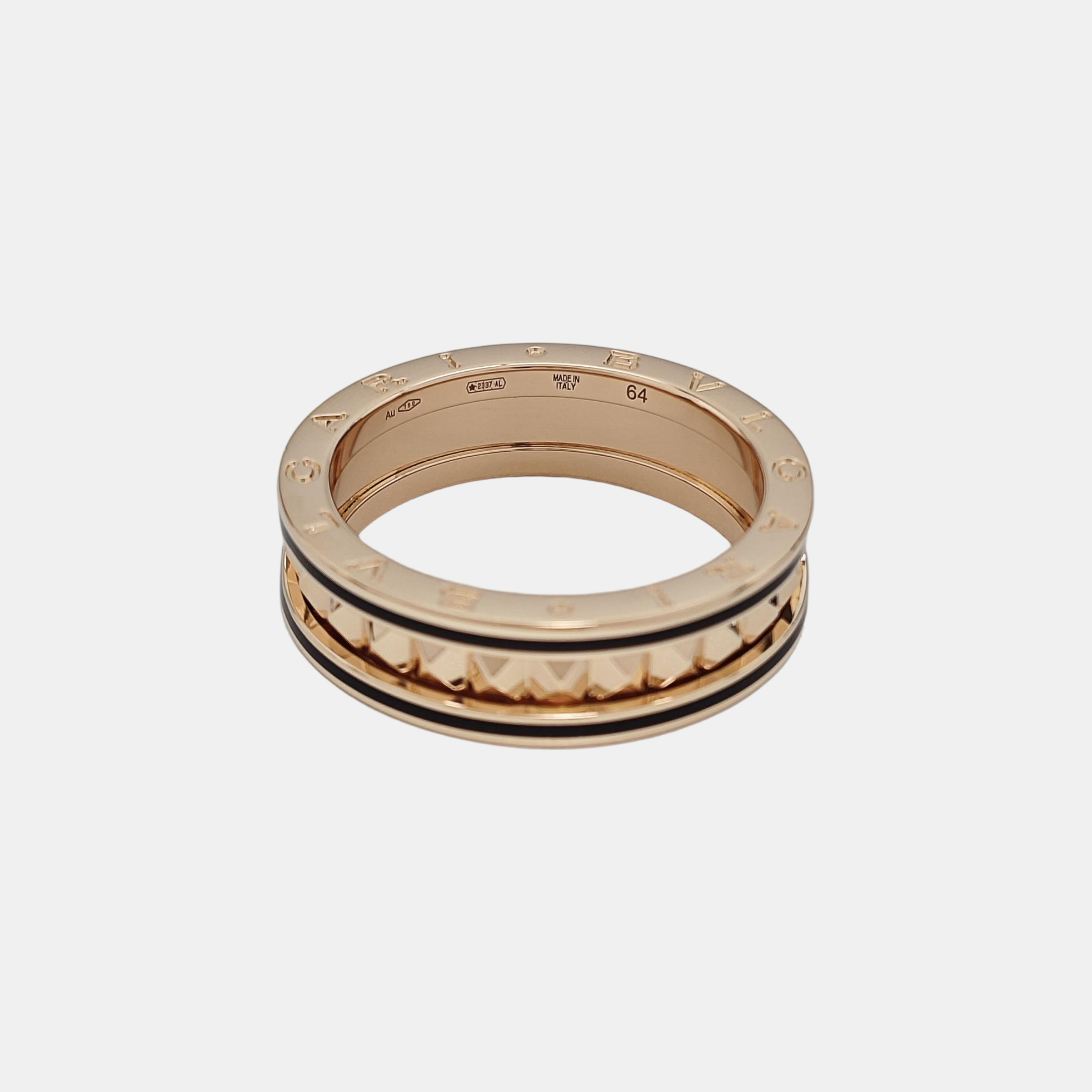 B.ZERO1 18k Rose Gold Ring EU 64