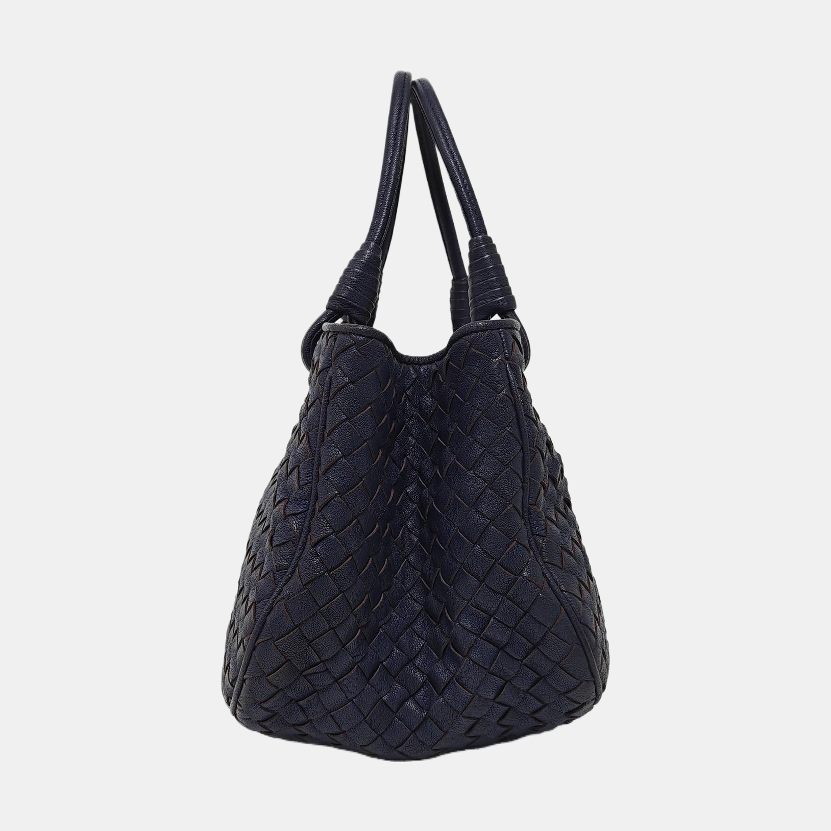 Lambskin Top Handle Bag Blue