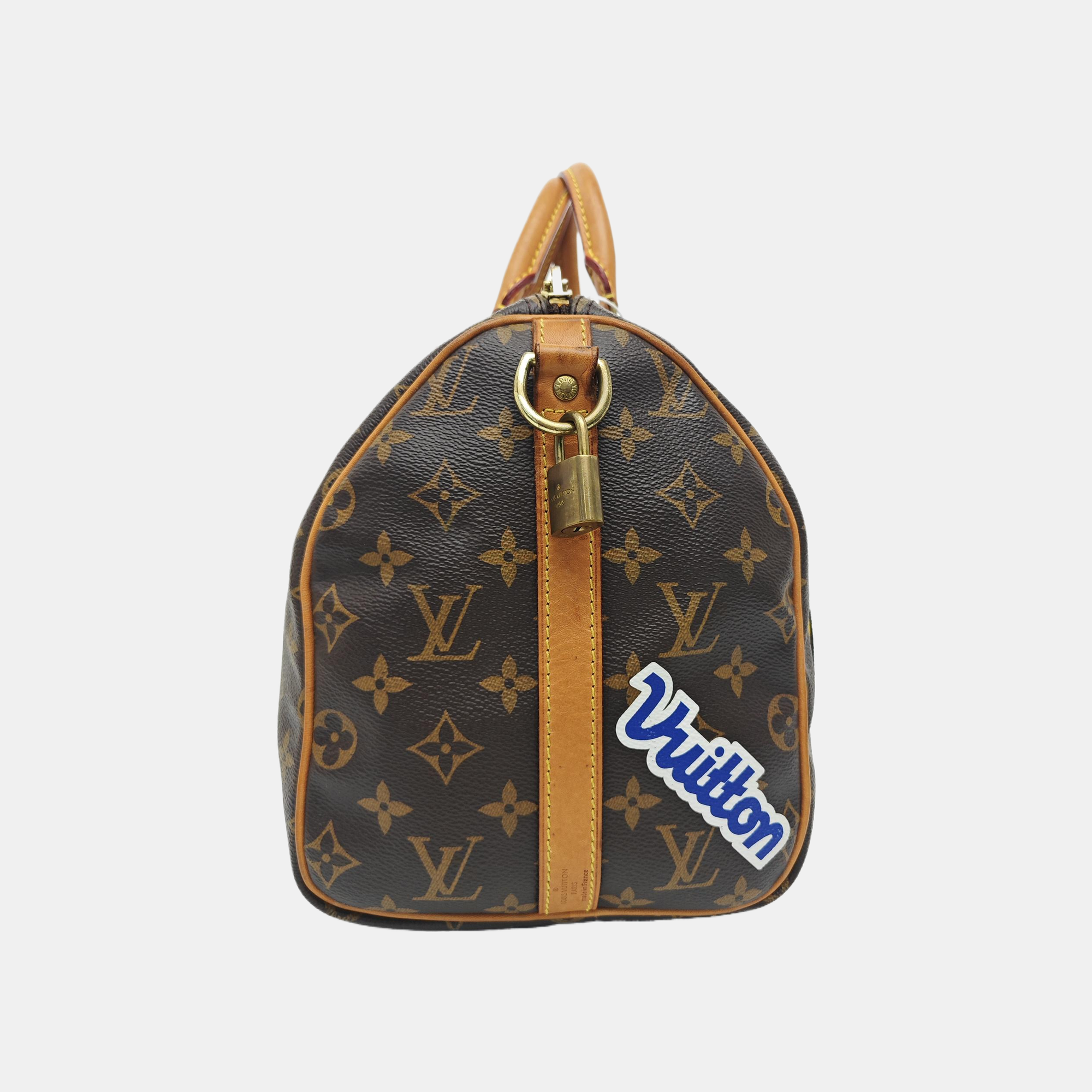 SPEEDY 30 Monogram Coated Canvas Brown