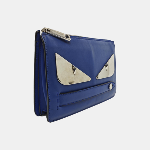 Authenticated pre-owned  Monster Calfskin Blue - Clutch at Looply