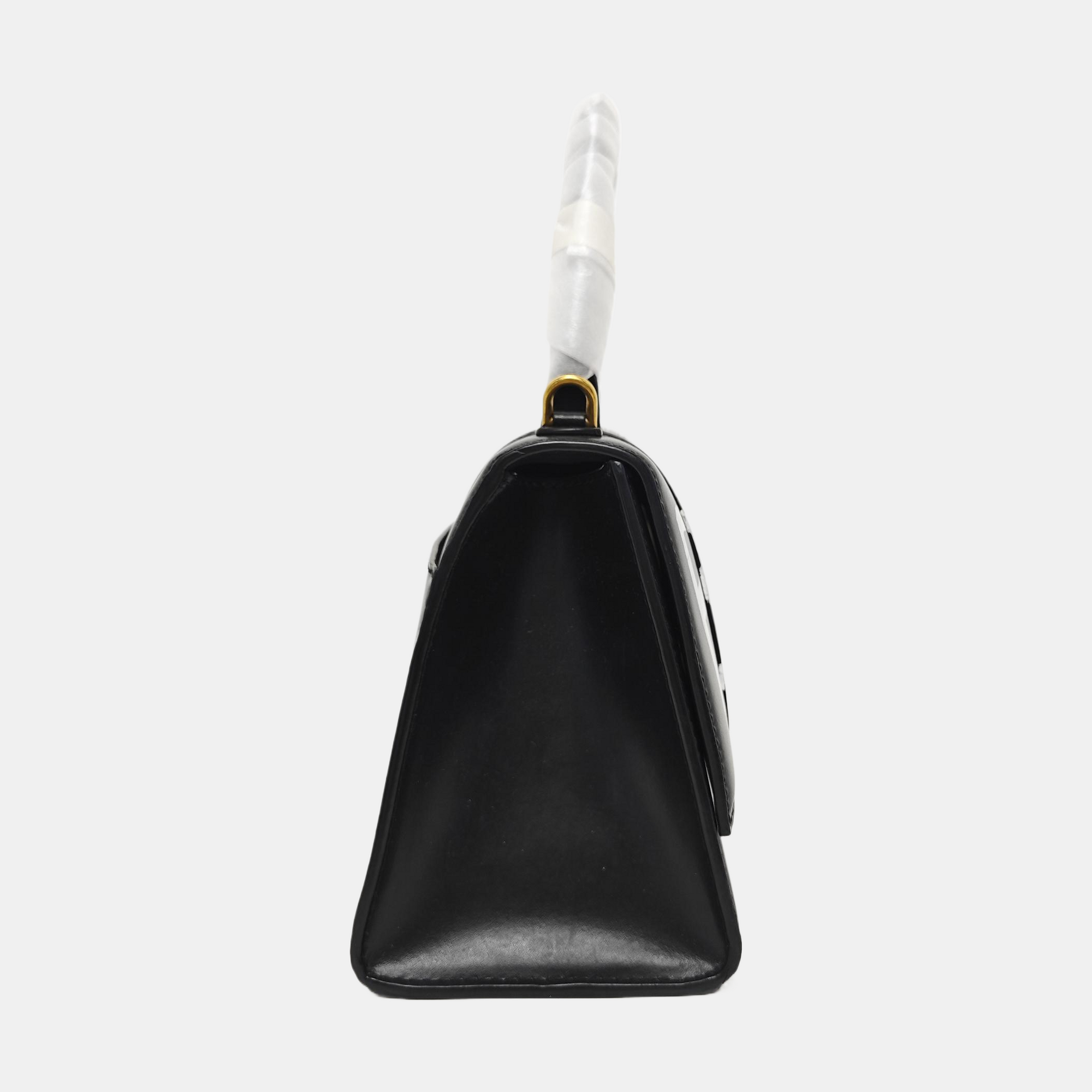 Hourglass S Calfskin Black