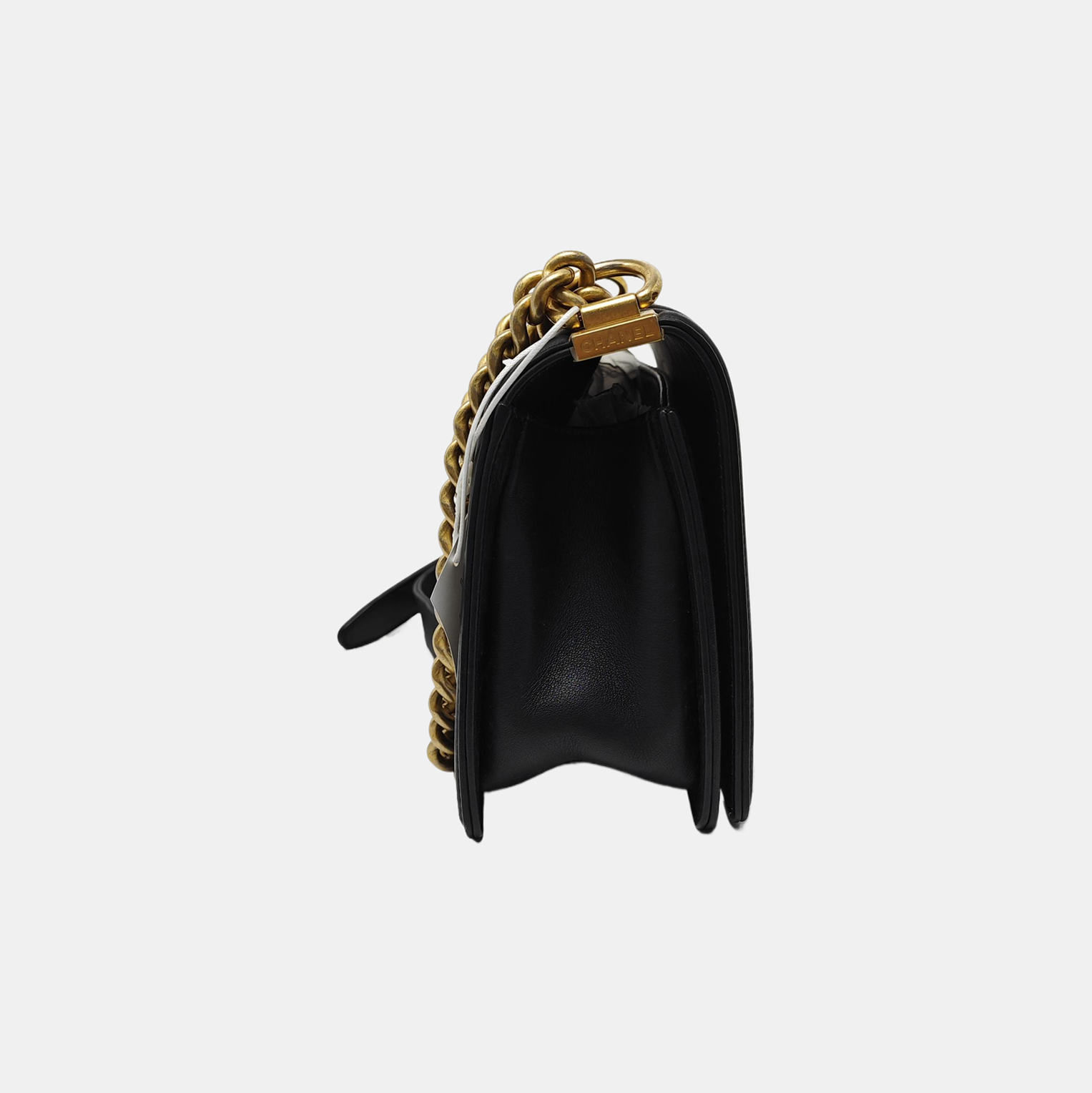 BOY CHANEL Medium Quilted Calfskin Black