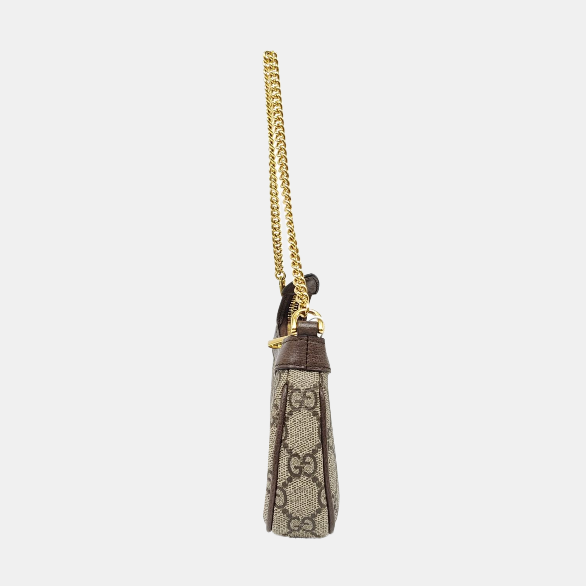 Ophidia Mini Monogram Coated Canvas Beige