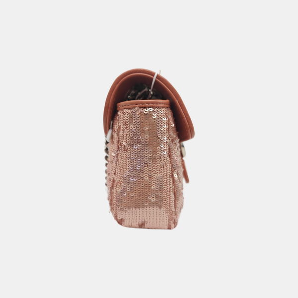GG Marmont Small Quilted Sequins Pink