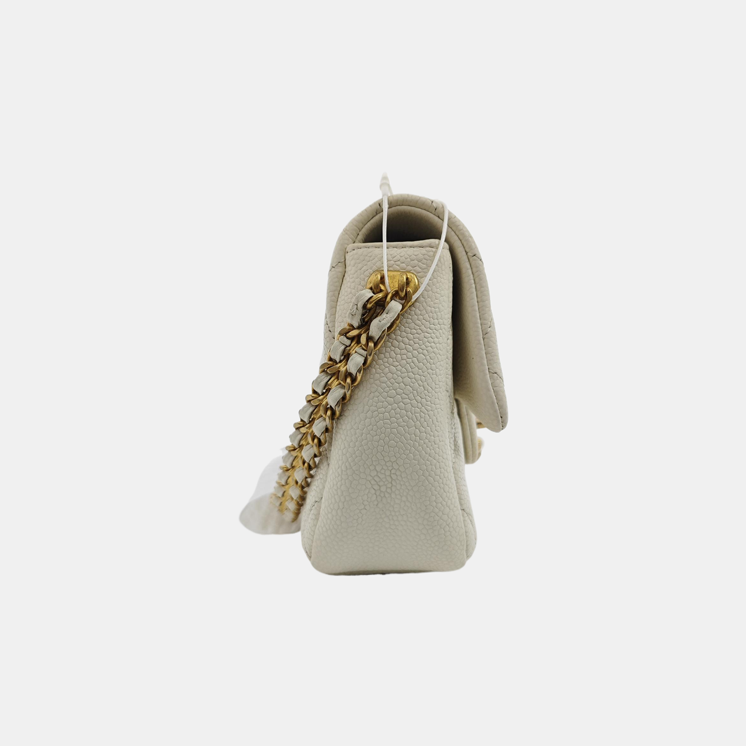 Quilted Grained Calfskin White