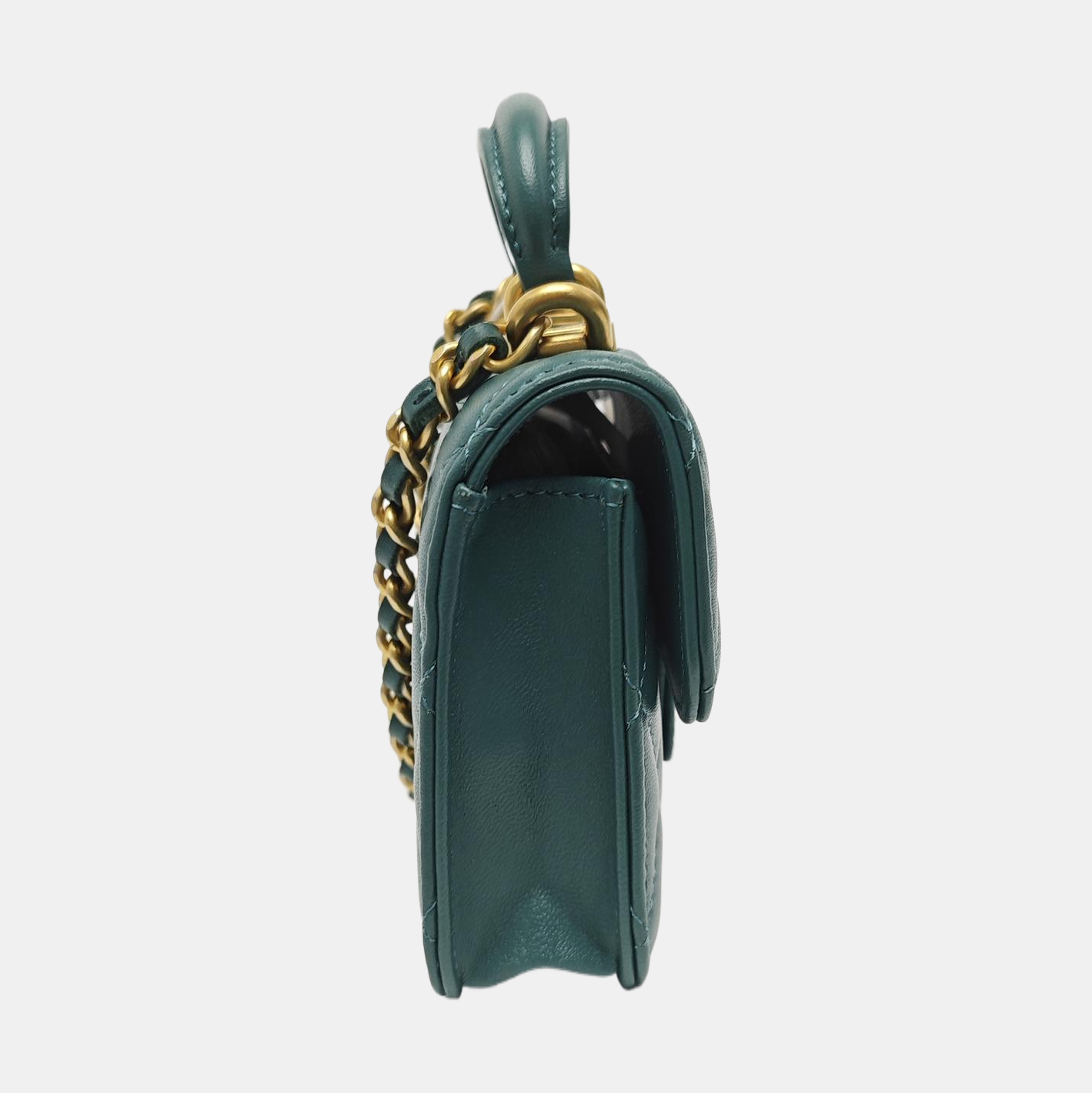 Quilted Lambskin Shoulder Bag Green