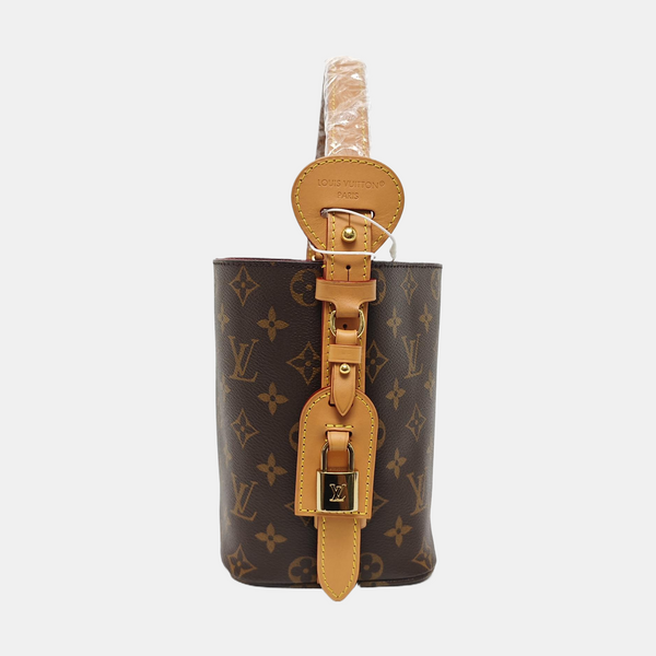 ALL IN BB Monogram Coated Canvas Brown