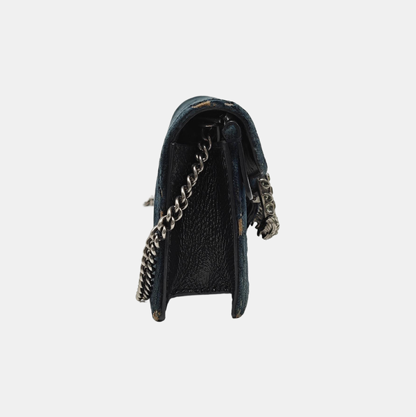 Dionysus Super Mini Monogram Velvet Blue
