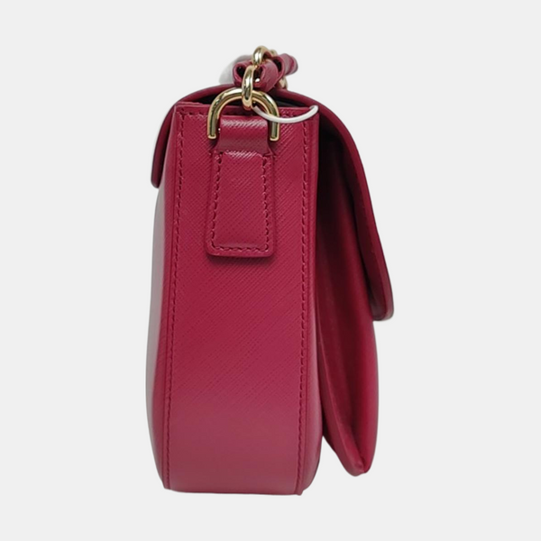 Authenticated pre-owned  Gancini Calfskin Burgundy - Shoulder Bag at Looply