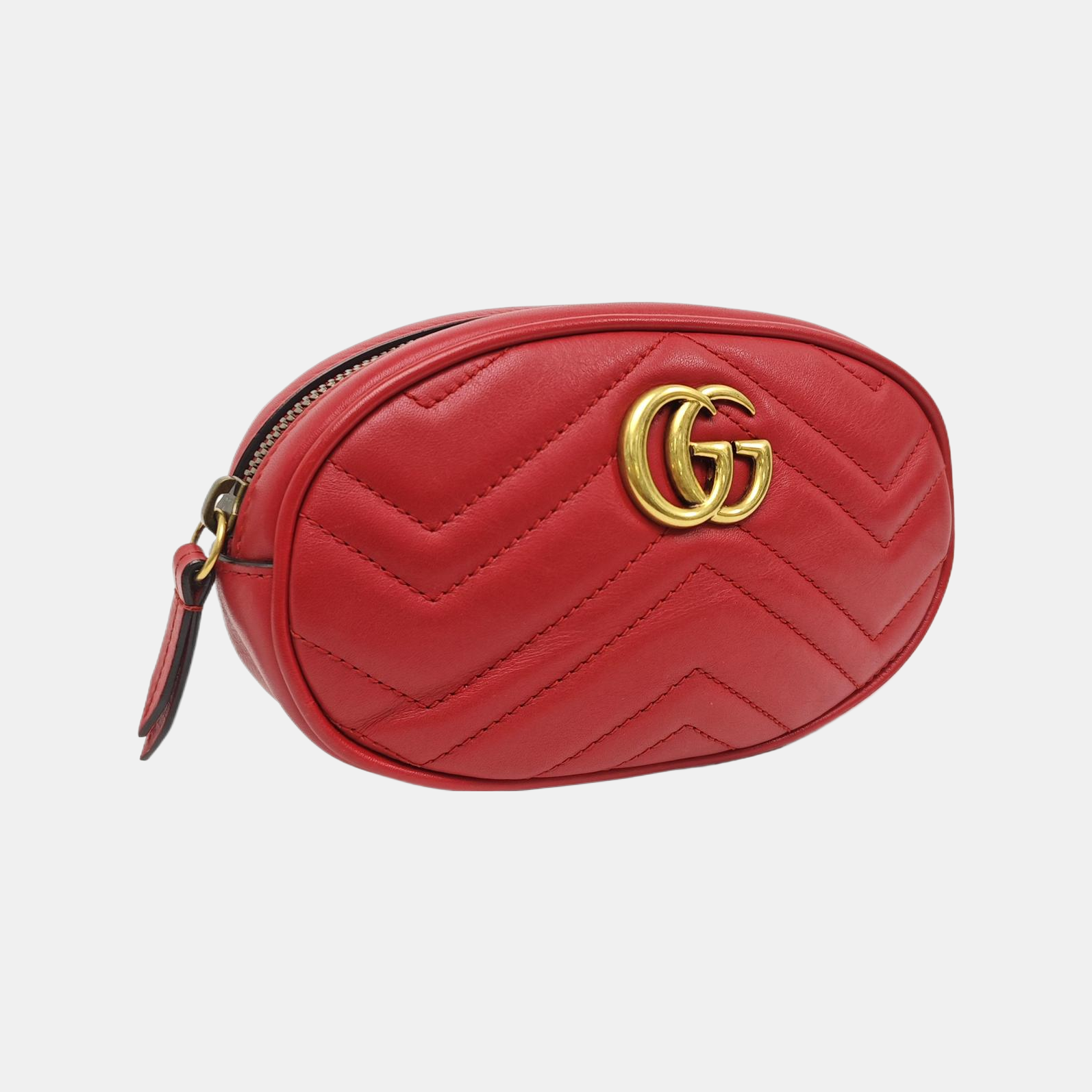 GG Marmont Super Mini Quilted Calfskin Red