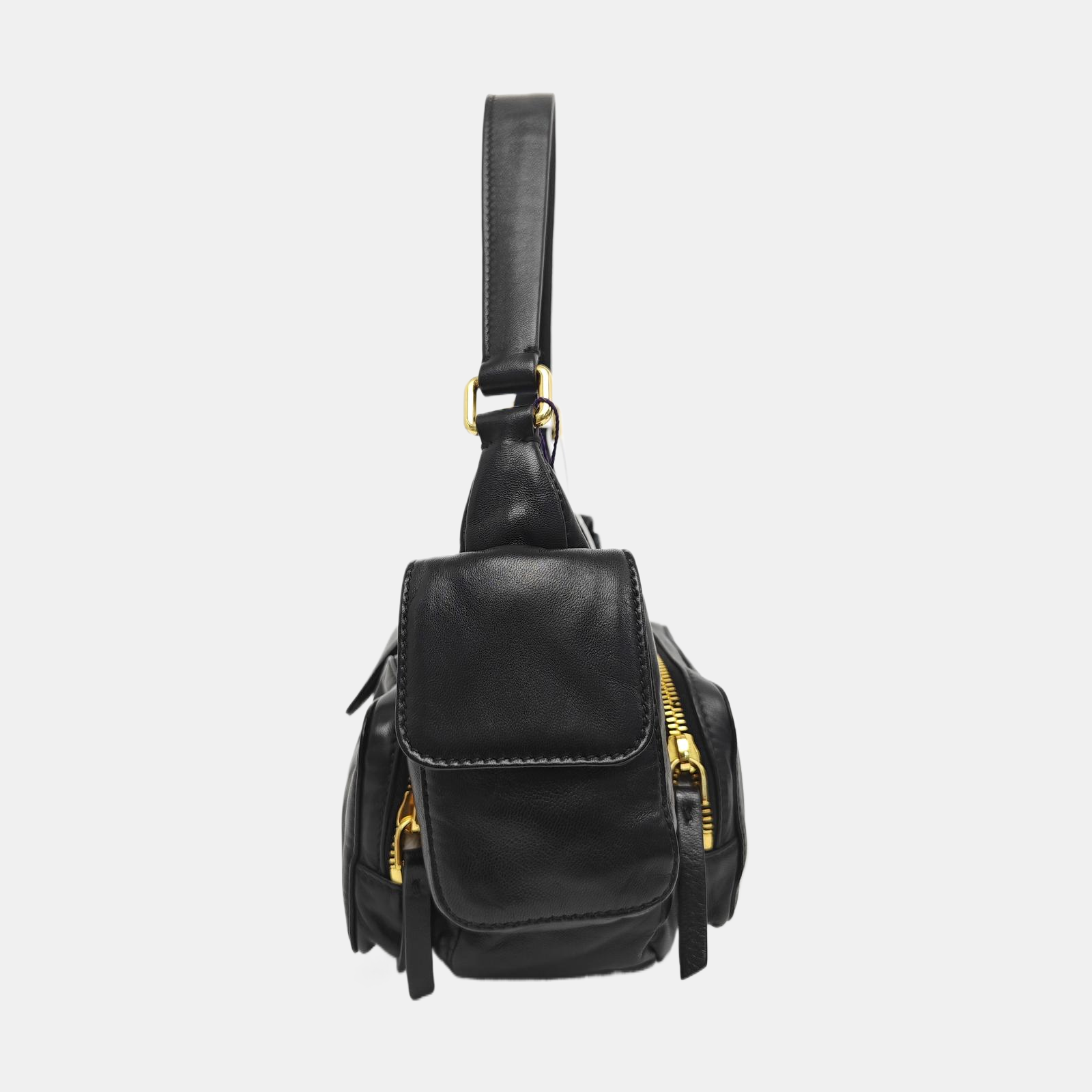 Lambskin Shoulder Bag Black