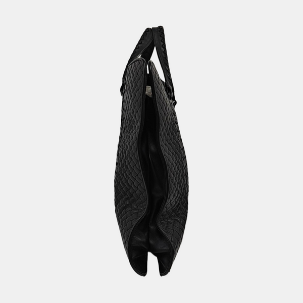 Calfskin Top Handle Bag Black